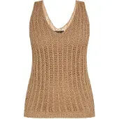 Faina Gebreide top goud