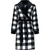 Rebelle Geruite badjas Laurie gerecycled polyester | Maat XL
