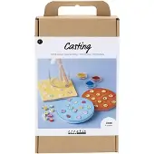 Creativ Company Hobbyset Gieten, Tegels, blauw, rood, geel, 1doos/ 1 doos