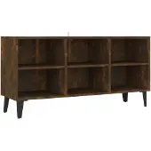 vidaXL Tv-meubel met metalen poten 103,5x30x50 cm gerookt eikenkleurig