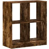 vidaXL Boekenkast 68,5x32x75 cm bewerkt hout gerookt eikenkleurig