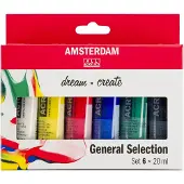 Talens Amsterdam acrylverf set - 6 stuks