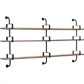 Gubi Demon Wandplank 3 verdiepingen walnut, 215 cm