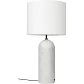 Gubi Gravity Vloerlamp White marble | White Shade | XL Low