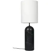 Gubi Gravity XL vloerlamp zwart marmer/wit, high