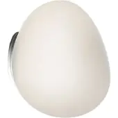 Foscarini Design wandlamp Gregg piccola, dimbaar, wit / opaal, Badkamer, Glas, Design, Wandlamp design