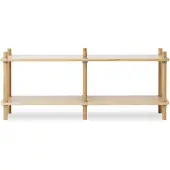 Normann Copenhagen Jam boekenkast 6 palen oak/grey
