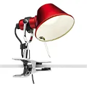 Artemide Tolomeo Micro Pinza wandlamp klembevestiging rood