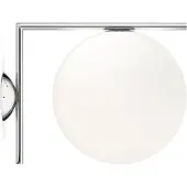 Flos Wandlampe , IC C/W2, dimbare, Metallic, Woonkamer, Glas, Designer