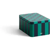 HAY Tin Container Small Green / Dark Blue