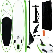 vidaXL Stand Up Paddleboardset opblaasbaar groen en wit