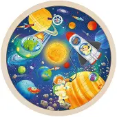 Goki Puzzel - Ruimte - 57 Stukjes - Hout - 4 Jaar
