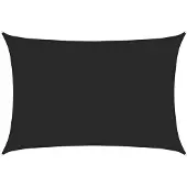 vidaXL Zonnezeil 160 g/m² 3,5x5 m HDPE zwart