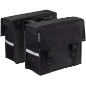 Bagoo Dubbele fietstas Bisonyl zwart inhoud 46L