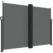 vidaXL Windscherm uittrekbaar 180x600 cm antracietkleurig