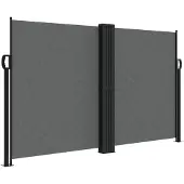 vidaXL Windscherm uittrekbaar 140x1200 cm antracietkleurig