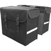 Polydaun Fietszak Greenlands - Dubbele fietszak - Canvas - Reflecterend - 46 liter – Zwart