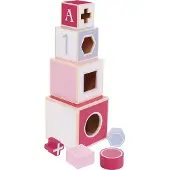Jipy Stapeltoren Hout Roze