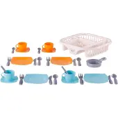 Cavallino Servies met Afwasrek Oranje, 30dlg.