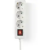 Nedis Stekkerdoos | Randaarde stekker / Type F (CEE 7/7) | 3-wegs | 1.5 m | 3680 W | 16 A | Wit | 15 stuks - EXSO315F2WTB EXSO315F2WTB