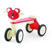 Pintoy Houten Muis met 4 Wielen Rood