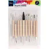 Koopman Paletmesjes set schilderen 11 stuks hout metaal multi kleuren.
