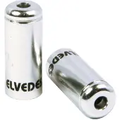 Elvedes 5.0mm Aluminium Brake Sleeve End Caps 10 stuks Zilver || Maat: silver