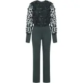 HotSquash Jumpsuit groen / wit