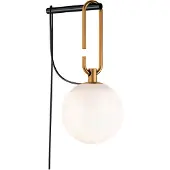 Artemide nh wandlamp zwart messing