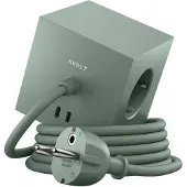 Avolt Square 1 stopcontact met USB-C 30W 1,8 m Oak green