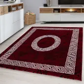 Muratap Plus vloerkleed laagpolig tapijt woonkamer rood / wit- 280x370 cm