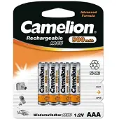 Camelion Oplaadbare AAA batterijen, NimH 900maH per 4