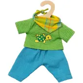 Heless Poppenkleding Outfit Max 3-delig Blauw/groen 28-35 Cm
