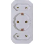 VB Extend Verdeelstekker | Verdeelstekker 2x euro + 1x RA verticaal wit