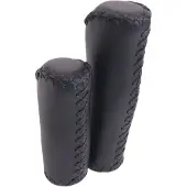 Edge De leather grip - ergonomisch lederen handvatset - 135mm/92mm - zwart