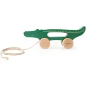 Trixie Houten Trekspeeltje - Mr. Crocodile - Voor de eerste stapjes - Babyspeelgoed - Voor Jongens & Meisjes - Krokodil