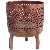 Gifts Amsterdam Metalen Theelichthouder Luca 6x6x8 cm Koper