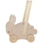 Trixie Houten Loopwagen - Mrs. Rabbit - Babywalker - Kinder speelgoed - Loopkar vanaf 1,5 jaar - Voor Jongens en Meisjes - FSC