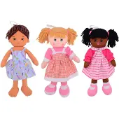 Johntoy Baby Rose Zachte Pop, 40cm.