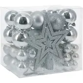 PerfectLED Kerstballen set | | 54 stuks (Piek, Slinger, Zilver)
