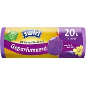 Swirl Pedaalemmerzakken Geparfumeerd met Trekband 20L 12 stuks