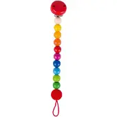 Goki Fopspeenketting - Regenboog - L21cm - Hout