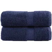 vidaXL Premium washandjes SOLUND 2 stuks marineblauw 30x30 cm 600 g/m²