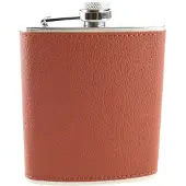 HIXA Heupfles - Flacon - Veldfles - Platvink - 200 ml - PU Leder - Bruin