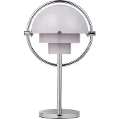 Gubi Tafellamp Multi-Lite, dimbaar, chroom / zilver, Woon-/ Eetkamer, metaal, Design, Tafellamp