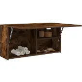 vidaXL Badkamerwandkast 80x25x40 cm bewerkt hout gerookt eikenkleurig