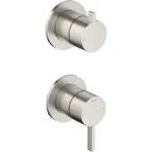 Hotbath Ace AC129EXT afbouwdeel inbouw mengkraan met 2-weg stop-omstel geborsteld nikkel