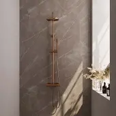 Brauer Opbouw Regendoucheset Copper Edition Thermostatisch Geborsteld Koper (Alle Opties)