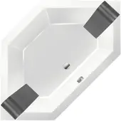 Xenz Society 145 inbouw bad 145x145 cm mat wit