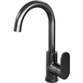 Brauer Wastafelmengkraan Gunmetal Edition Coldstart Opbouw Hoog Gebogen Platte Hendel Geborsteld Gunmetal PVD